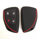 Funda protectora de silicón negro antiderrapante para llave Chevrolet Silverado, GMC Yukon, Buick Envision, Cadillac CT4 CT5 2020-2025, diseño de 4 botones, resistente a altas temperaturas