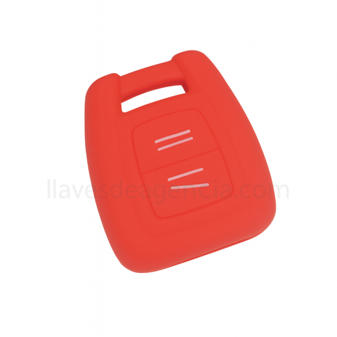 Funda silicón llave 3 botones Chevrolet Astra Zafira Opel Vauxhall Vectra Omega rojo antiderrapante impermeable resistente México
