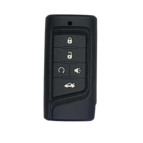 Funda protectora de silicón antideslizante color negro para llave inteligente de presencia GAC Trumpchi GS8 GS4 GS5 GS7 GM6 GM8 y Chrysler Journey 5 botones con arranque y cajuela, resistente al agua y altas temperaturas