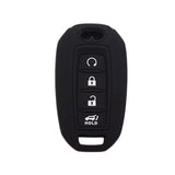 Funda protectora de silicón negro antideslizante para llave de presencia Infiniti con 4 botones incluyendo arranque remoto a distancia, compatible con QX50, QX60, QX80 2019-2023, calidad de horno resistente a altas temperaturas