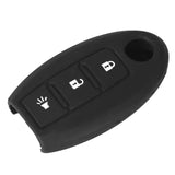 Funda protectora de silicón negro antideslizante para llave de presencia Nissan con 3 botones, compatible con Altima, X-Trail, Qashqai, Skyline, Juke, Micra, March, Leaf, Note, Patrol, Tiida, calidad de horno resistente a altas temperaturas