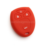Funda protectora silicón rojo 4 botones arranque remoto Chevrolet Silverado Cheyenne Suburban Tahoe Avalanche GMC Acadia Buick Enclave resistente alta temperatura
