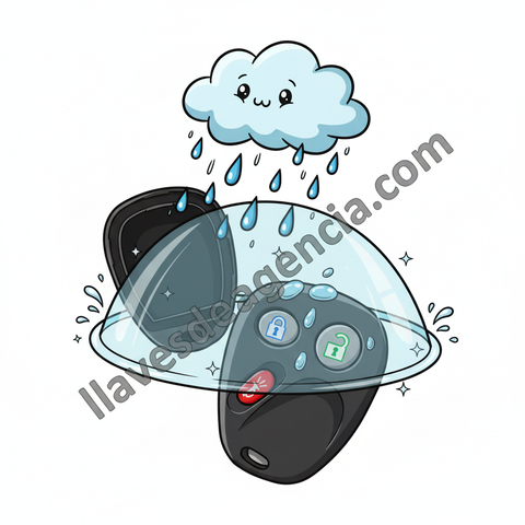 Llave Chevrolet Trail Blazer Silverado resistente al agua, control remoto impermeable GM, ilustración de características
 Resistente al agua