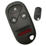 Carcasa de reemplazo para control remoto Honda CR-V, Element, Acura CL, RL, TL, MDX, Accord 1997-2002, diseño de 4 botones con cajuela, batería en el centro de la tapa trasera