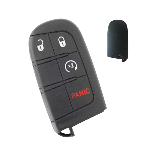 Carcasa llave 4 botones Dodge Journey Charger Challenger Dart Chrysler 300 300C Jeep Renegade Compass Fiat 500 500L 500X Toro 2011 2020 repuesto incluye lamina virgen facil instalacion
