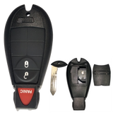 Carcasa llave Fobik Dodge Magnum Charger Challenger Ram 1500 2500 3500 Grand Caravan Journey Chrysler 300 Town Country 2008 2012 repuesto reemplazo incluye lamina virgen facil instalacion protege componentes
