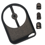 Carcasa de reemplazo para control remoto Nissan Tsuru con tapa trasera ancha especial para batería 27A cilíndrica grande, 2 botones abrir cerrar sin botonera de goma, compatible con Tsuru, Sentra, Frontier, material ABS negro mate, control tipo llavero