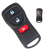 Carcasa de reemplazo para llave Nissan e Infiniti con 3 botones abrir cerrar pánico, compatible con Armada, Xterra, Pathfinder, Frontier, Quest, Titan, Murano, Altima, Maxima, Sentra, 350Z, FX45, G35, I35, material ABS negro mate, repuesto de calidad premium