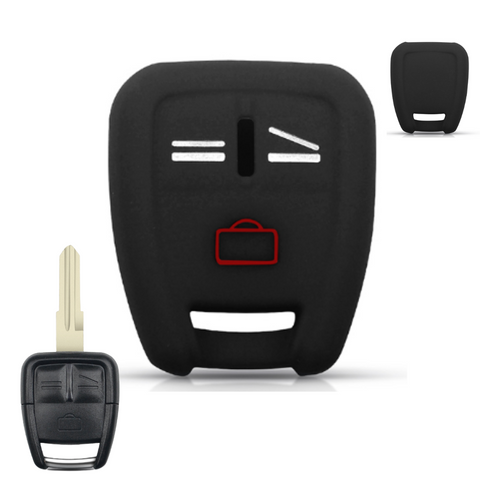Funda protector silicón llave 3 botones Chevrolet Astra Zafira Opel Vauxhall Vectra Omega negro antiderrapante impermeable México
